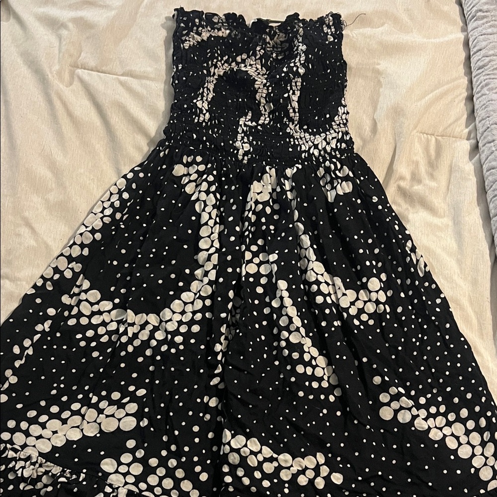 G.H. Bass & Co. Black and White Strapless Dress or cover up